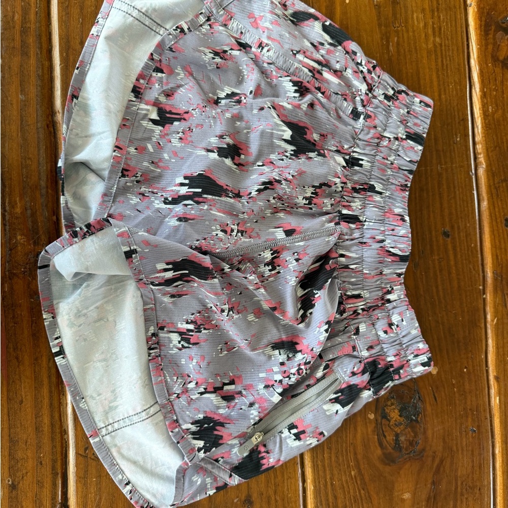 lululemon athletica Gray and Pink Athletic Shorts